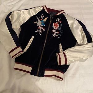 Embroidered bomber jacket